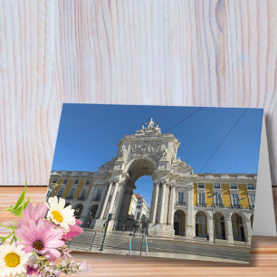 Resa Födelsedag Lissabon Portugal Kul Foto Kort