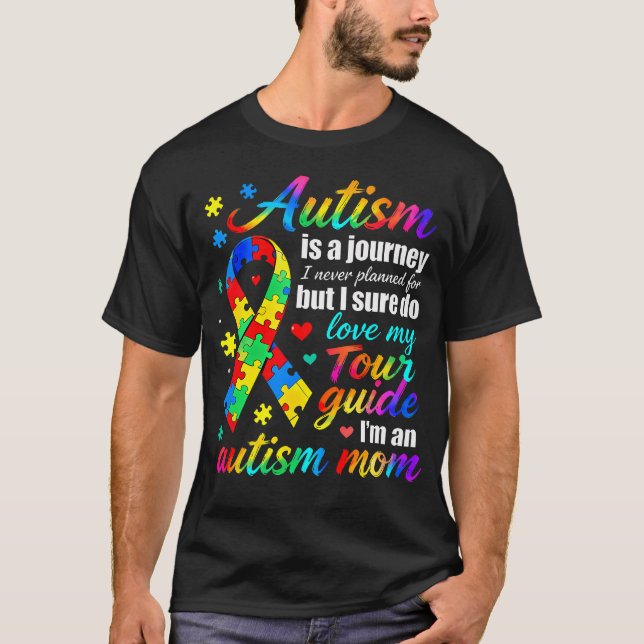 Resa för autism-mamma Kärlek och vägledning Medvet T Shirt (Framsida)