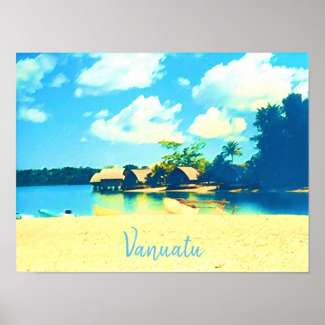 Resa för tropiska öparadis i Vanuatu Poster (Framsidan)
