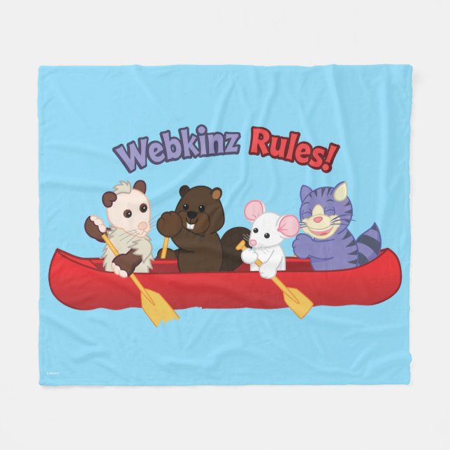 Resa för Webkinz | Webkinz reglerkanot Fleecefilt (Framsidan (Horisontell))