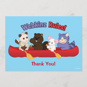 Resa för Webkinz Webkinz reglerkanot Tack Kort