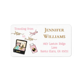 Resa från miss till mrs Möhippa Adress Adressetikett