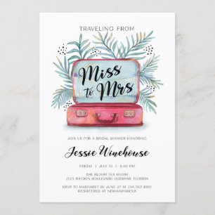Resa från miss till mrs Möhippa Inbjudningar