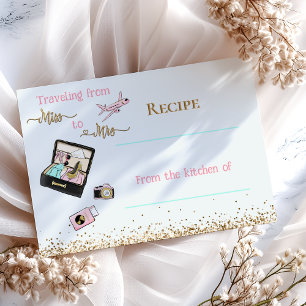 Resa från miss till Mrs Möhippa Recipe Anteckningskort