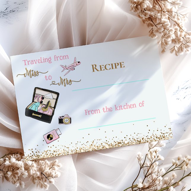 Resa från miss till Mrs Möhippa Recipe Anteckningskort (Skapare uppladdad)
