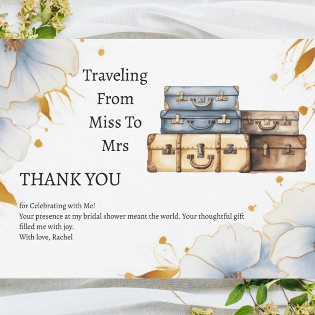 Resa från miss till Mrs Theme Möhippa Tack Kort (Skapare uppladdad)