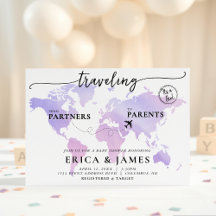 Resa från partners till förälder Karta Baby Shower
