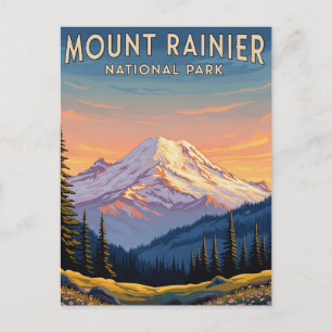 Resa från Rainier National Park Washington Vykort