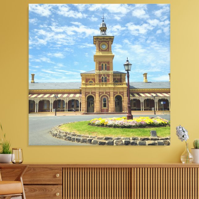 Resa genom tiden på Albury Station Canvastryck (Insitu (Vardagsrum))