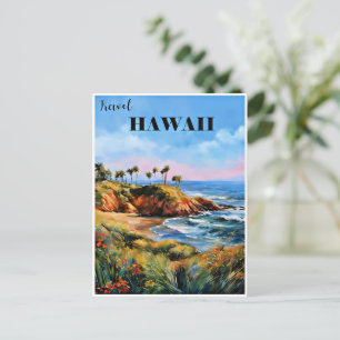 Resa Hawaii, tropiska palmer, Vykort