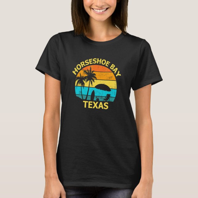 Resa Horseshoe Bay Texas Semesterpresent T Shirt (Framsida)