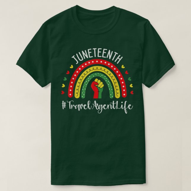 Resa i Agent Junette som firar svart frihet T Shirt (Design framsida)