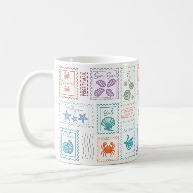 Resa i Frimärke Kaffemugg (Vänster)