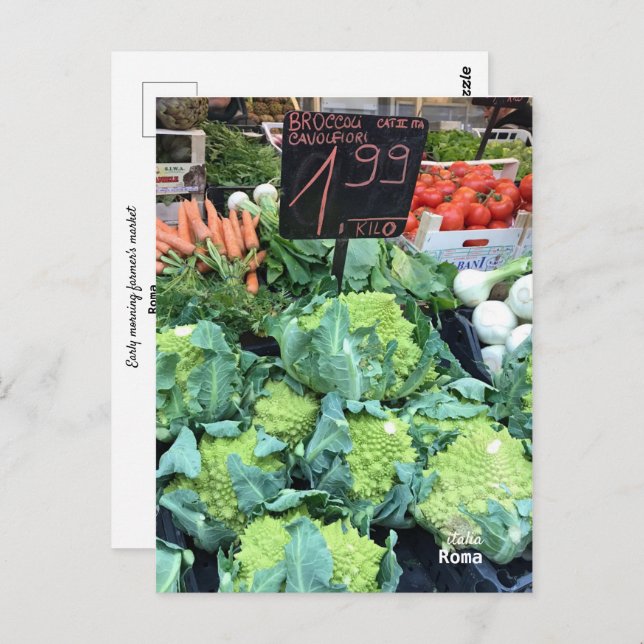 Resa | Italien - Rom, Bondens Marknad Vykort (Fram/baksida)