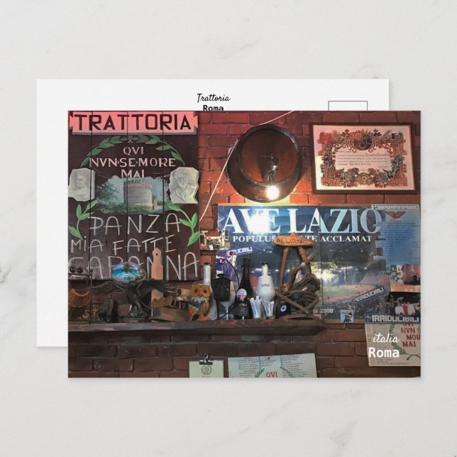 Resa | Italien - Rom Trattoria Vykort (Fram/baksida)