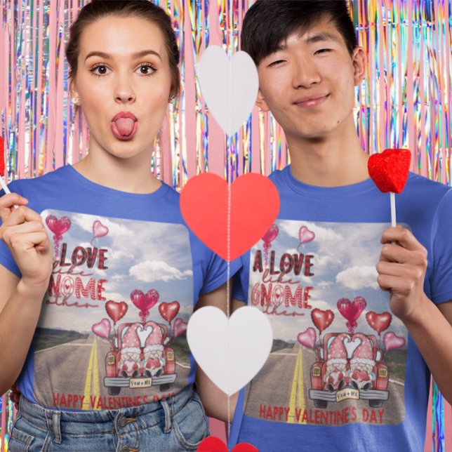 Resa Kärlek som Gnome andra Alla hjärtans dag T Shirt (Travel Love Like Gnome Other Happy Valentines Day T-Shirt)