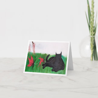 Resa Kattunge-teckningskort Kort