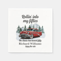 Resa Klassisk Retro Bil Rullar 50-årsdag