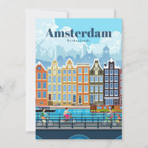 Resa Konst Resa till Amsterdam Julkort