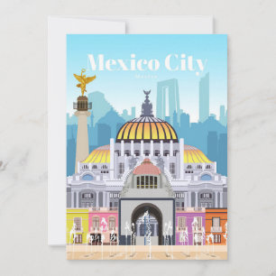Resa Konst Resa till Mexico City Inbjudningar