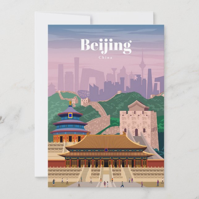 Resa Konst Resa till Peking Kina Julkort (Framsida)
