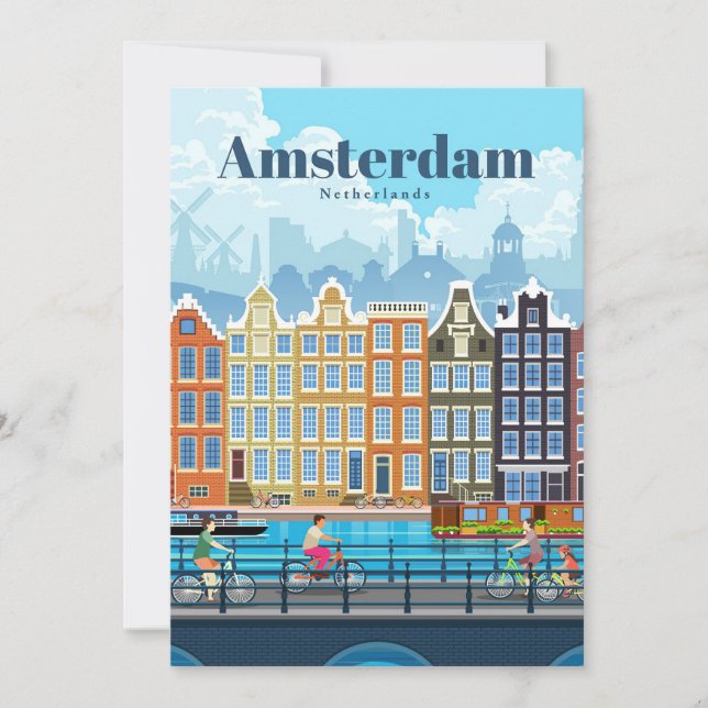 Resa konstresor till Amsterdam Tack Kort (Framsida)