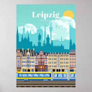 Resa konstresor till Leipzig Tysklant Poster