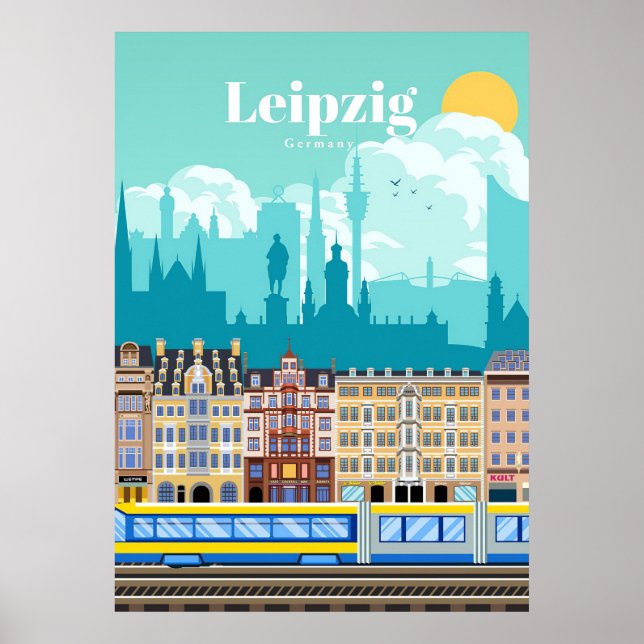 Resa konstresor till Leipzig Tysklant Poster (Framsidan)