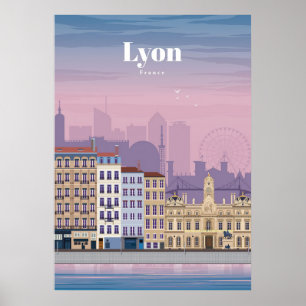 Resa konstresor till Lyon Frankrike Poster