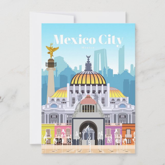 Resa konstresor till Mexico City Tack Kort (Framsida)