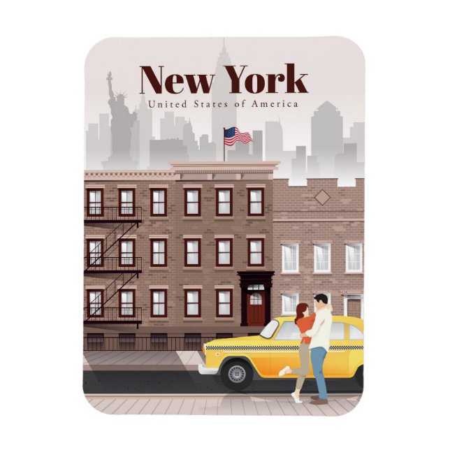 Resa konstresor till New York City Magnet (Vertikal)