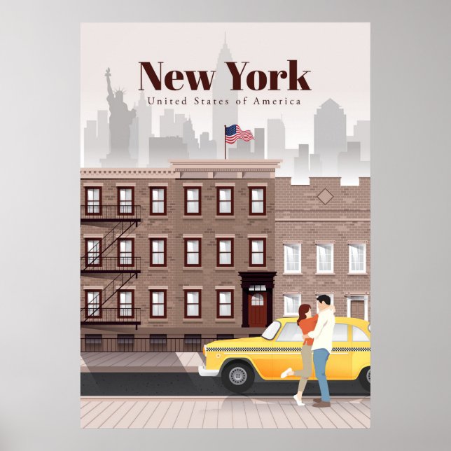 Resa konstresor till New York City Poster (Framsidan)