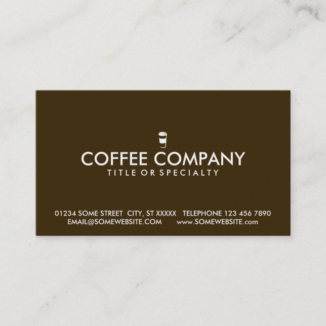 resa kortet för kaffekoppfrimärket lojalitetskort (Framsida)