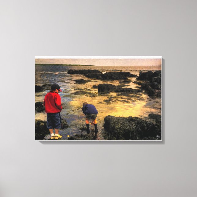 Resa-kortet i Fält Canvastryck (Framsida)