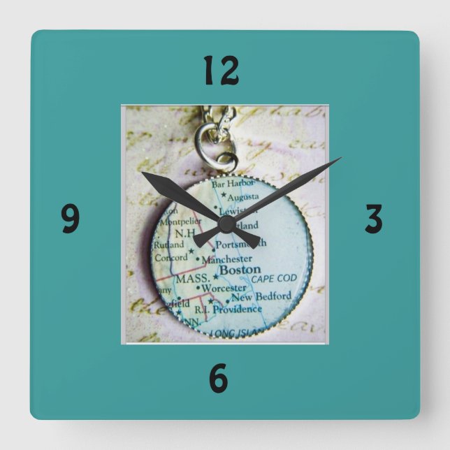 ***RESA LAND*** WALL CLOCK FYRKANTIG KLOCKA (Framsida)