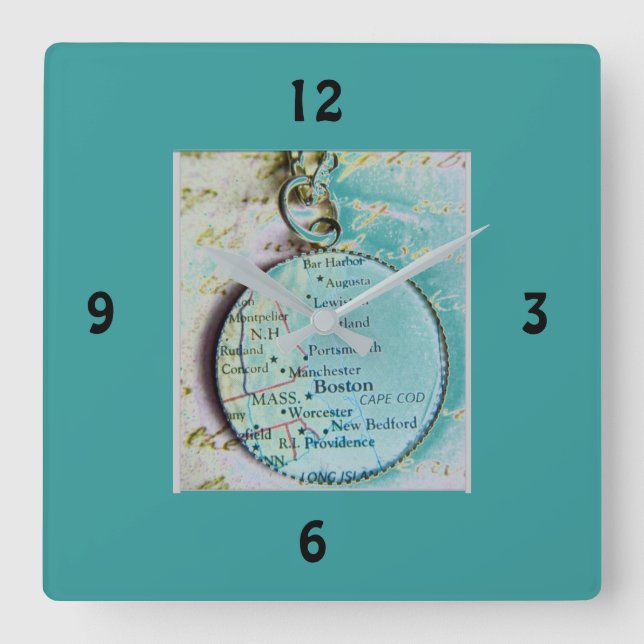 ***RESA LAND*** WALL CLOCK FYRKANTIG KLOCKA (Framsida)