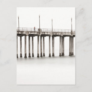 Resa längs Huntington-stranden Pier Vykort