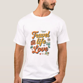 Resa Liv Kärlek Retro Resedesign T Shirt