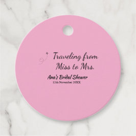 Resa med bröllopsduschelägg namn datum från fröken gåvor etiketter