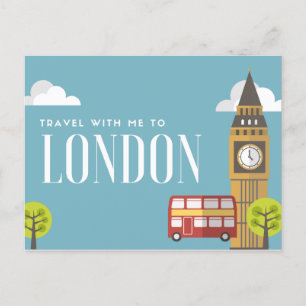 Resa med mig till London England Helg Vykort