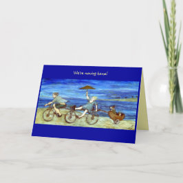 Resa med Tandem Bicycle Flytta Home Meddelande