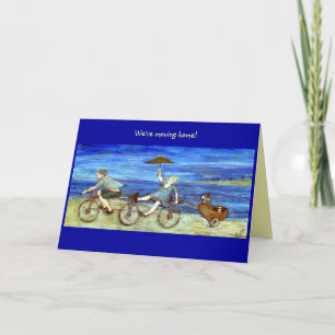Resa med Tandem Bicycle Flytta Home Meddelande