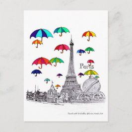 Resa med Umbrellas Vykort