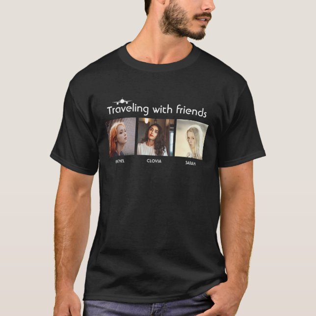 Resa med vänner t shirt (Framsida)