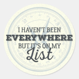 Resa mer kompass frimärke-motiveringscitat runt klistermärke