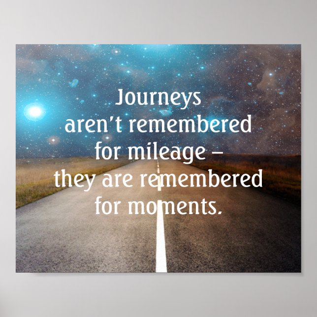 Resa Minnen från Road Trip Citat Poster (Framsidan)