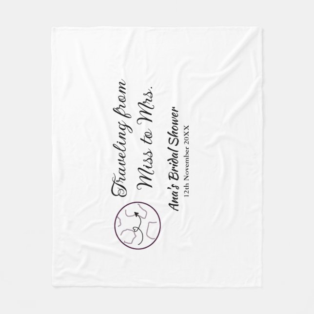 Resa möhippa lägg till namn datafel hos fru sim fleecefilt (Framsidan)