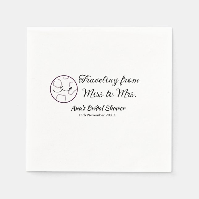 Resa möhippa lägg till namn datafel hos fru sim pappersservett (Framsidan)