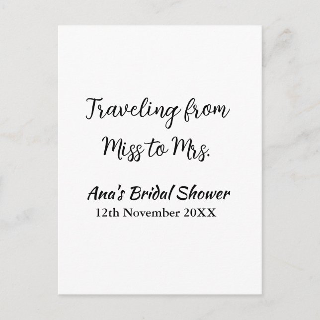 Resa möhippa lägg till namn datafel hos fru sim vykort (Framsida)