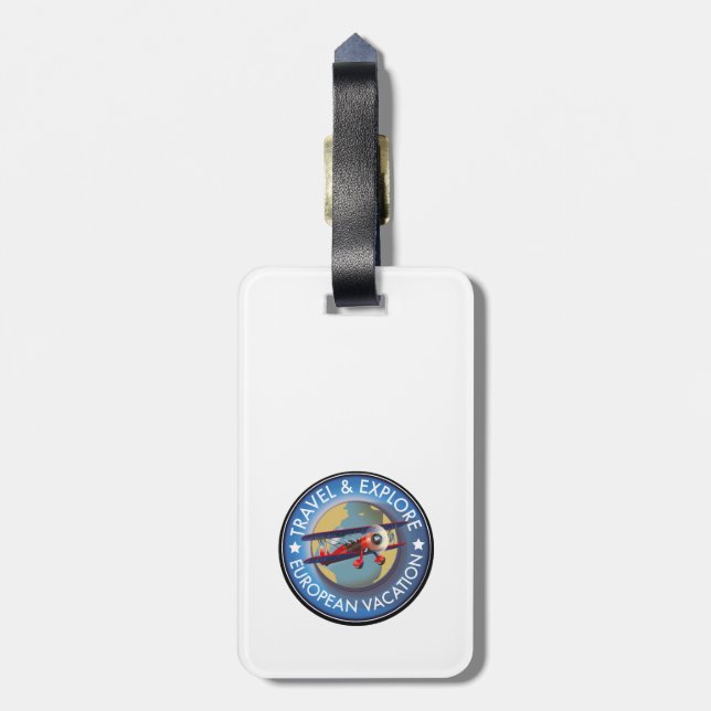 Resa och utforska europeisk vaccination bagagebricka (Baksidan Lodrät)